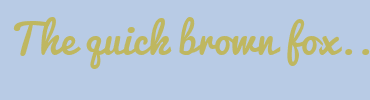 Image with Font Color BFB760 and Background Color B8CBE5